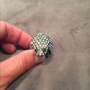 Crsystal frog ring